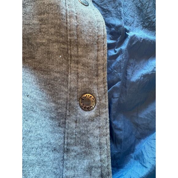 Vintage 90s Be In The Seen Blue Gray Jacket Reversible Patchwork Cottage Grandma - Picture 13 of 14